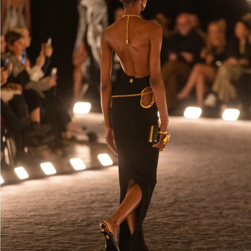 Black Dress Runway accented with Gold Circular Cutouts - Picture 10 of 13